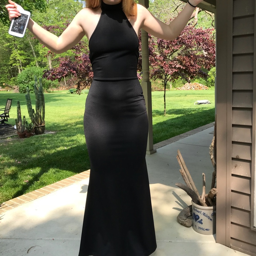 Pretty little thing long black dress. Size 4